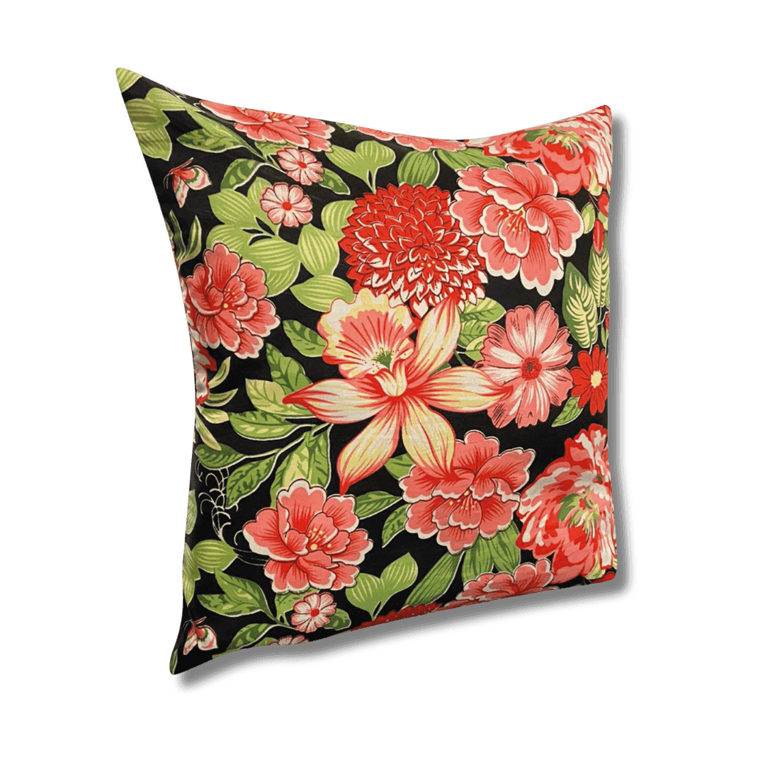 Almofada Chita Floral preta