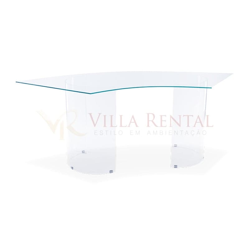 Tampo de Vidro Meia Lua + Base Conjunto Meia Lua Cristal