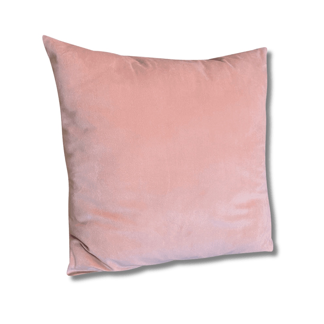Almofada veludo rosa