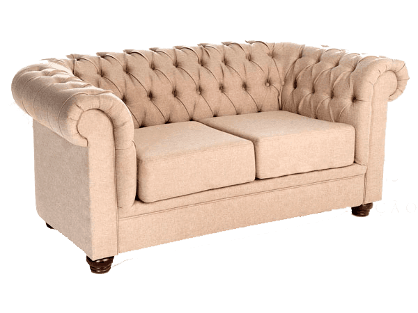 Sofá Chesterfield  Linho Ouro 2L