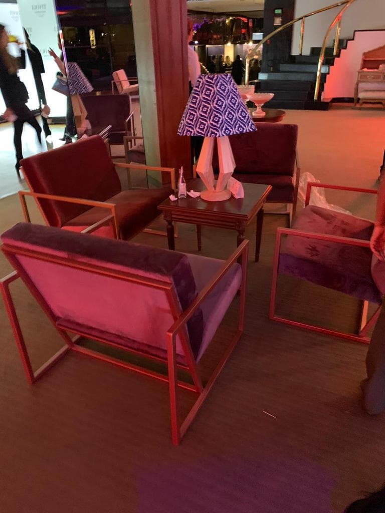 Ambientação Cosmo Veludo Rose Niina