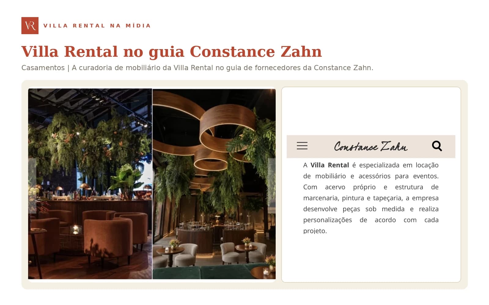 Villa Rental no guia Constance Zahn