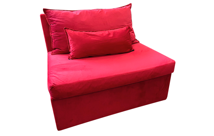 Revest. Sofa Mod. Centro Veludo Vermelho
