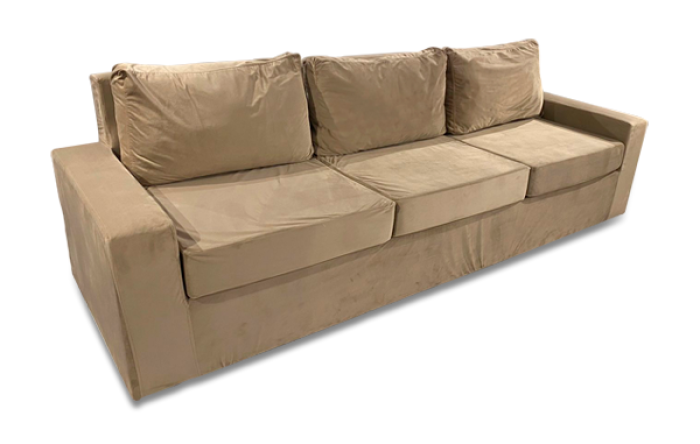 Revest. Sofa 3L Areia Veludo
