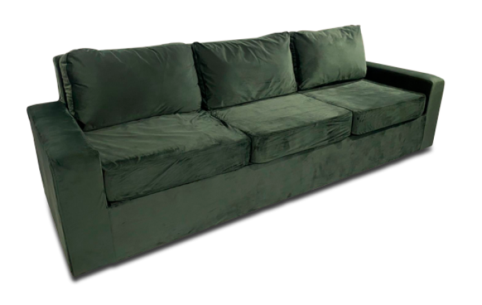 Revest. Sofa 3L Green Veludo